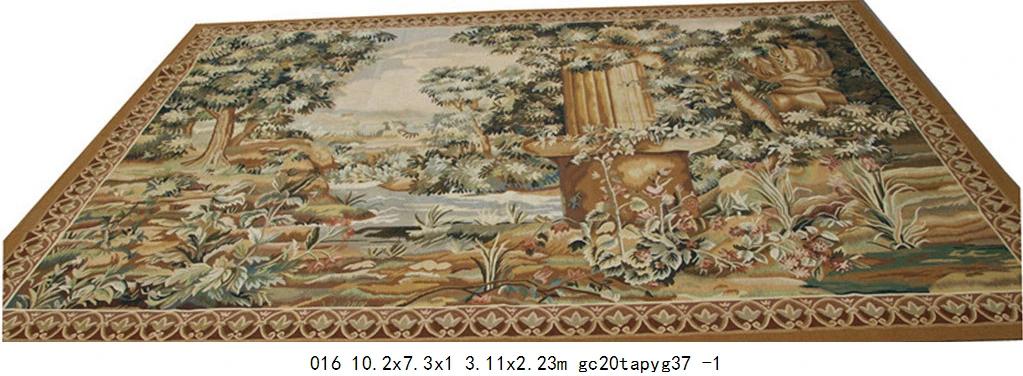 Beste Antieke Aubusson Franse Hand Geweven Wol Tapijt Modieuze Huishoudelijke Siert Circulaire Europese Stijl Muur