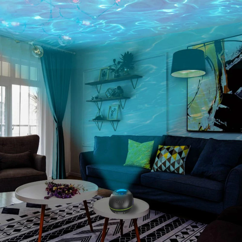 Романтический светодиодный проектор океанских волн музыкальный проигрыватель с