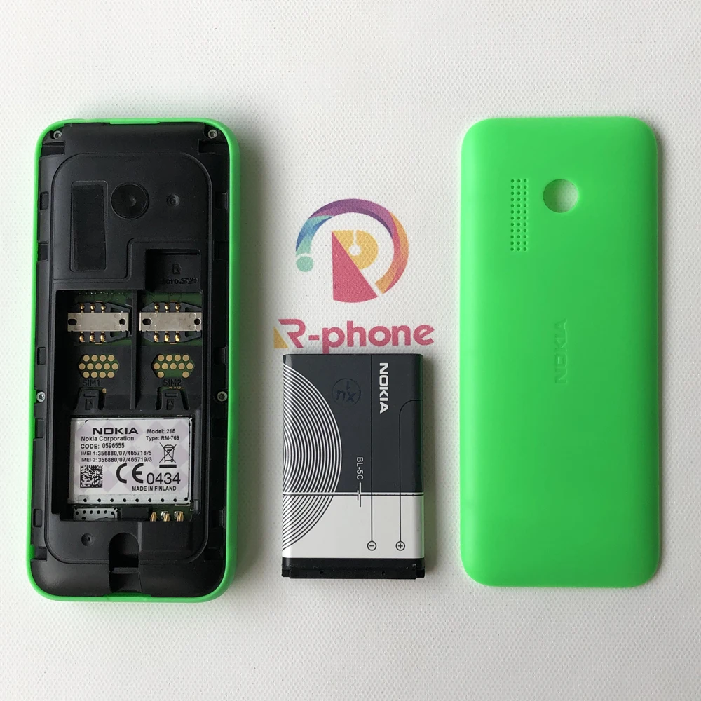 NOKIA 215 отремонтированный мобильный телефон с двумя sim картами GSM Хорошее качество