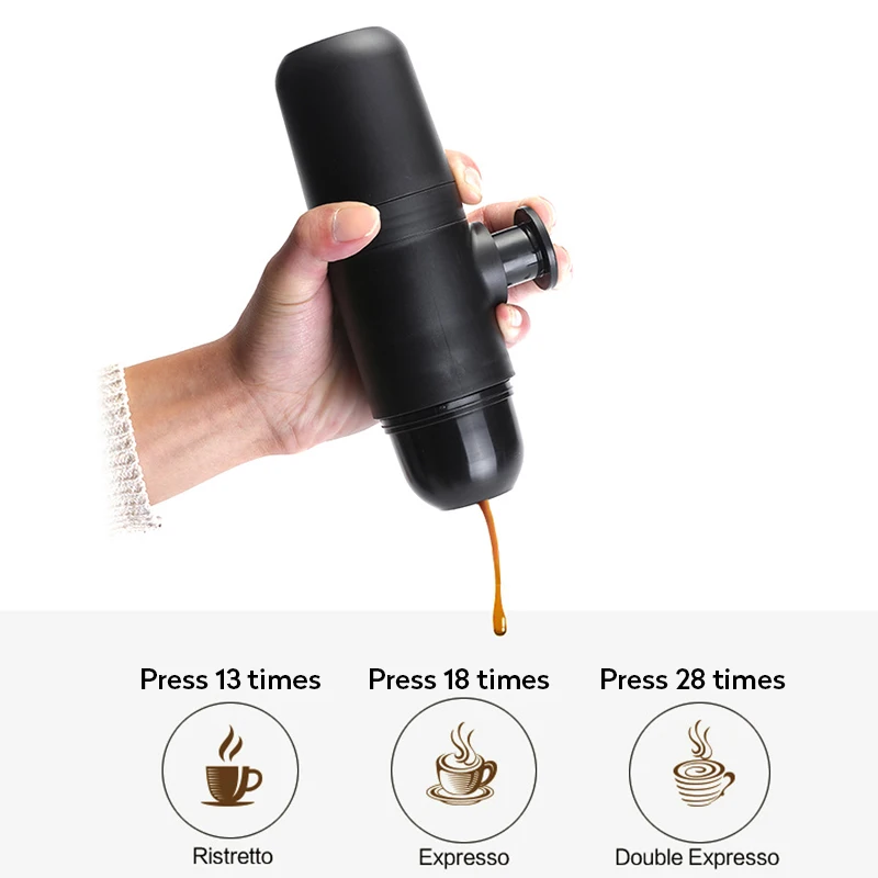 70 мл Мини Портативная ручная кофейная машина Ручное давление дорожная чашка для