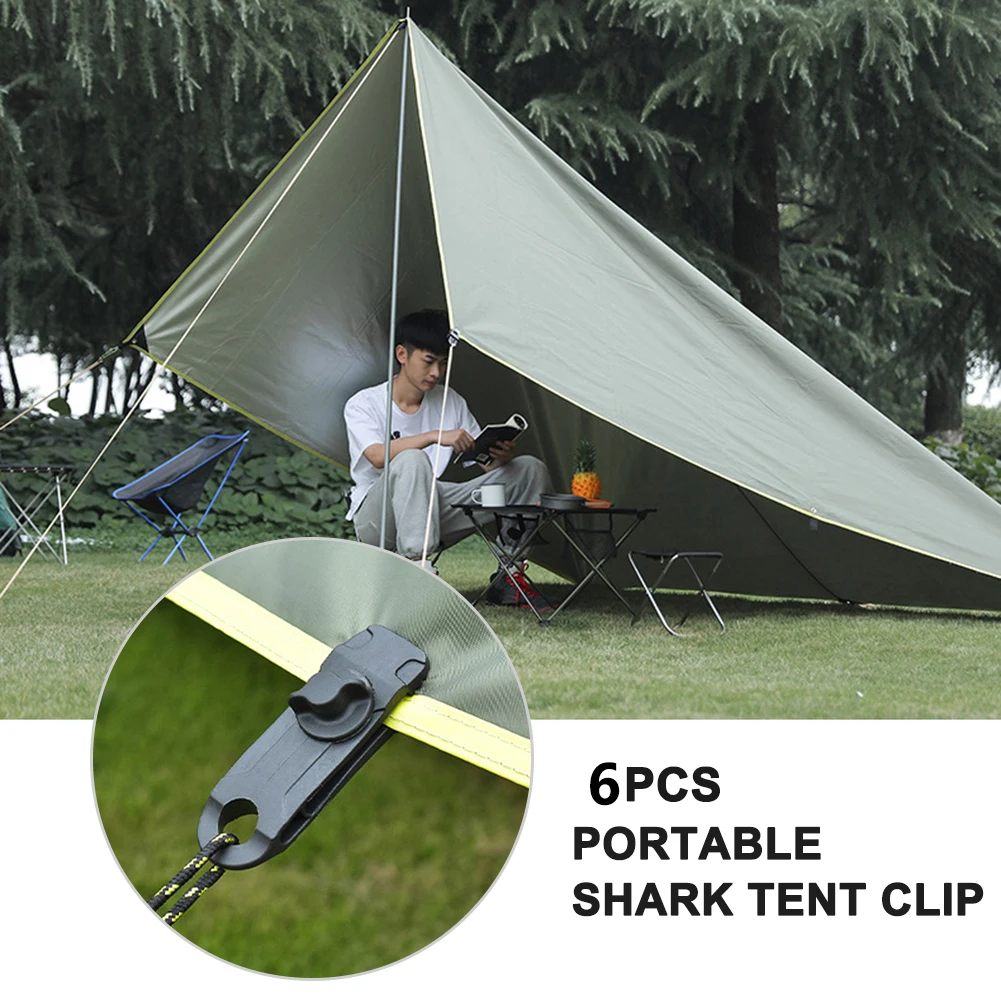 

6 Sets Durable Premium Lock Grip Clamp Tarp Clip Thumb Screw Awning Cover Clamps w/ Ball Bungee Cords for Canopies Camping