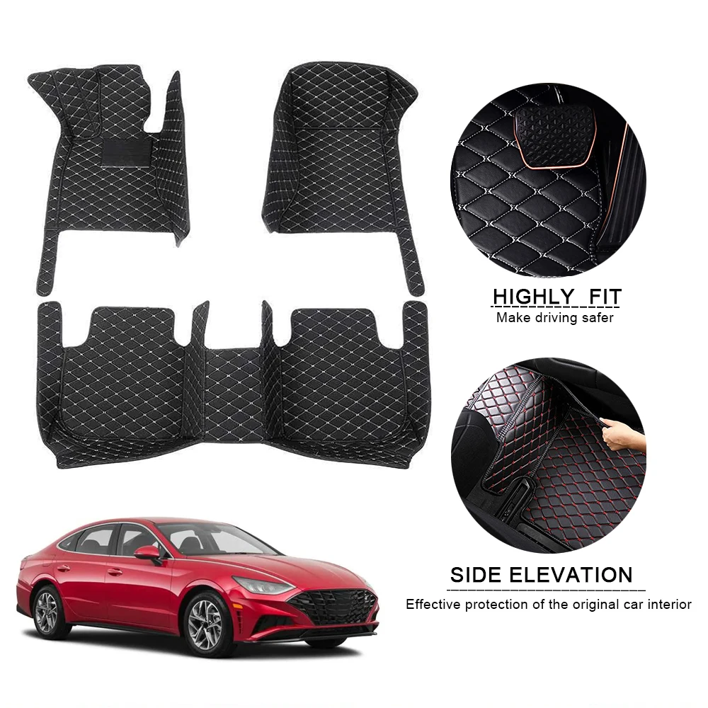 

Кожаный напольный коврик для Hyundai Santafe DM 2013-2018, подкладка под заказ, автомобильный коврик с левой ножкой, защитный ковер, автомобильный чехол,...