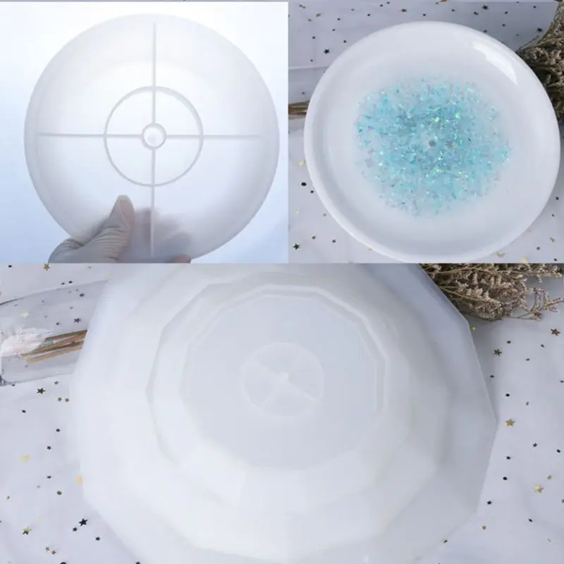 

1 Set Crystal Epoxy Resin Mold Three-layer Round 3D Fruit Tray Casting Silicone Mould DIY Crafts Ornaments Making Tools