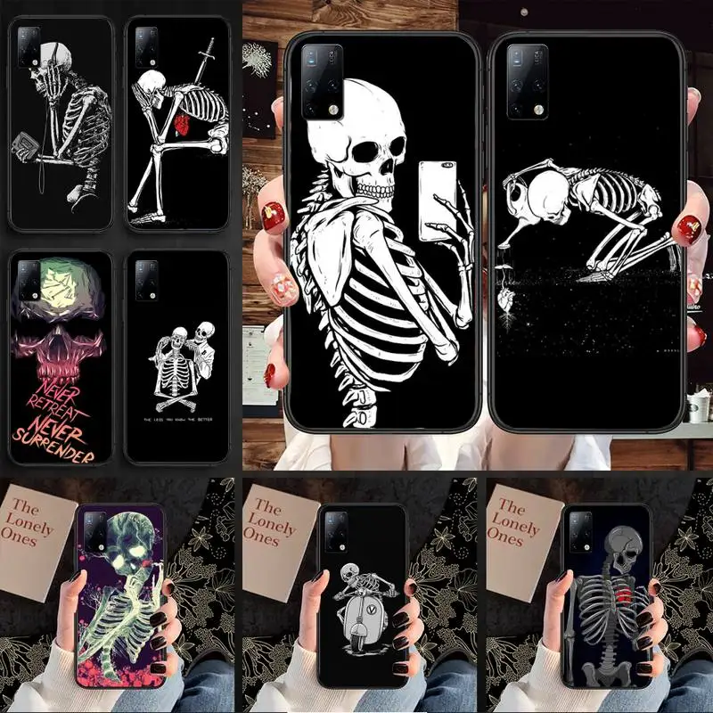 

Trend Skeleton Phone Case for Xiaomi 5 6 8 9 10 11 5x 6x 8se 9se note 2 3 10 max 2 3 lite plus Fundas Coque