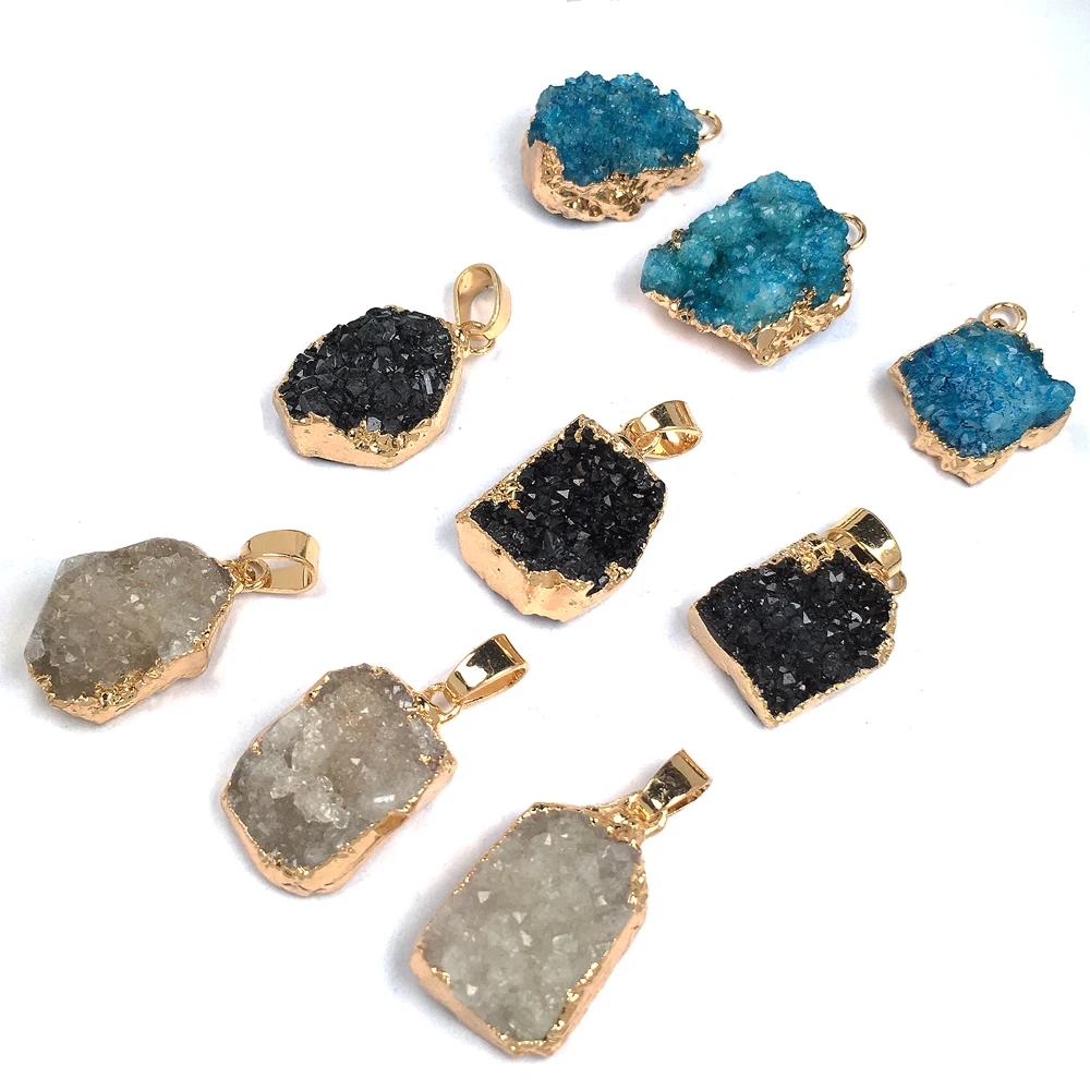 Хорошее качество 1 шт. натуральный каменные подвески талисманы с украшением в