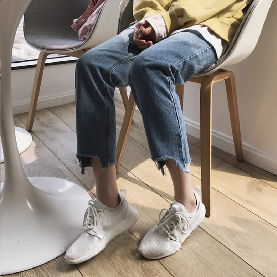 DISWEET Джинсы женские 2019 новые корейские винтажные брюки свободные прямые