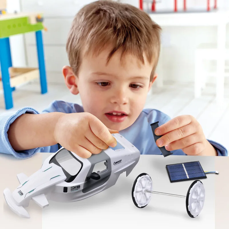 Solar Cars DIY Kit STEM Assembled Racing System Robotics Educational Toys Robot Technology Energy for Kids Student Boys | Игрушки и
