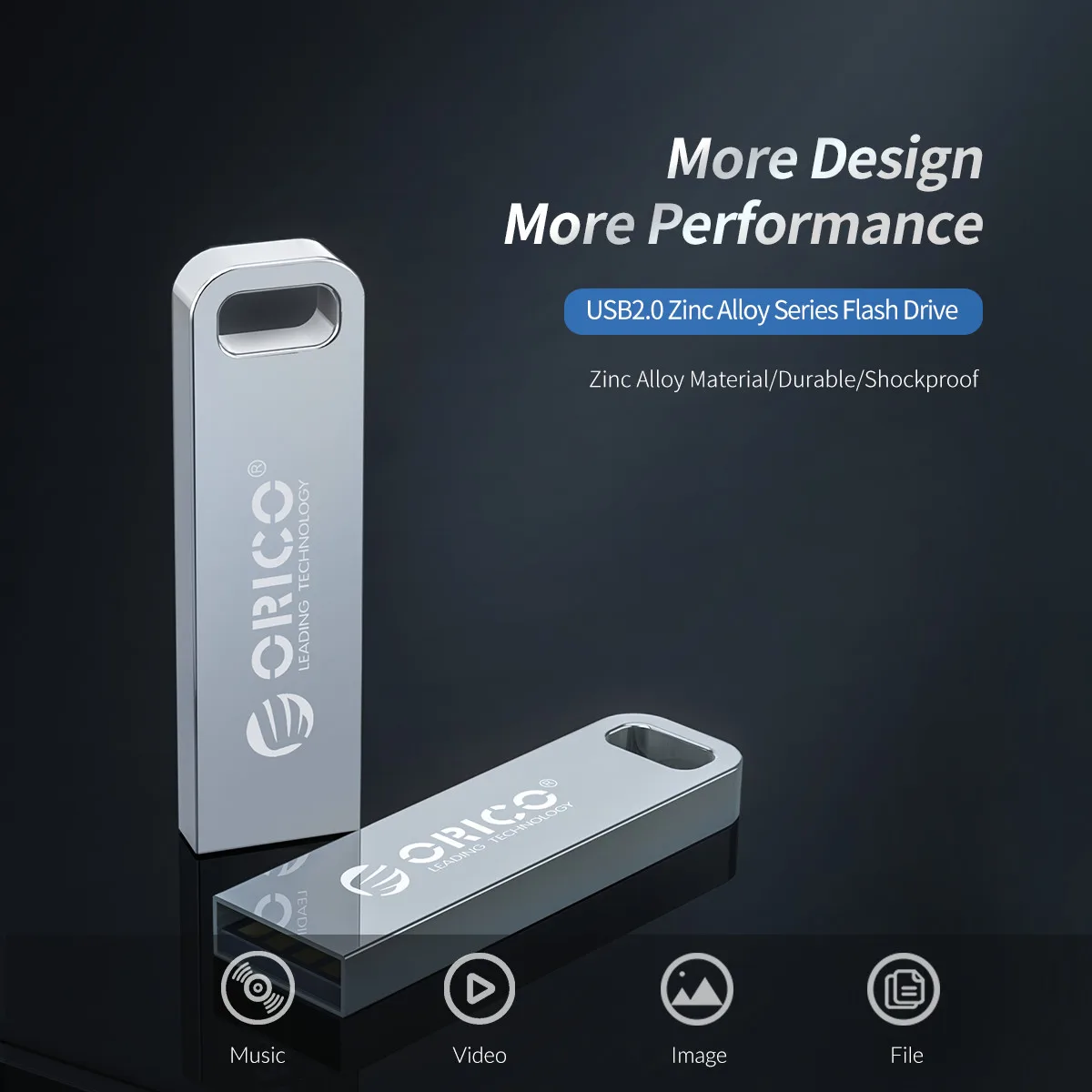 ORICO металлический USB флеш-накопитель 64 ГБ 32 ГБ оперативной памяти, 16 Гб встроенной памяти, флэш-карта памяти, Флеш накопитель USB2.0 usb-накопитель Водонепроницаемый металлическое серебристое Memoria cel USB