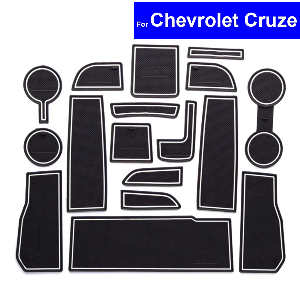 17 шт. Нескользящие Коврики для дверных ворот автомобиля коврики Chevrolet Cruze 2017