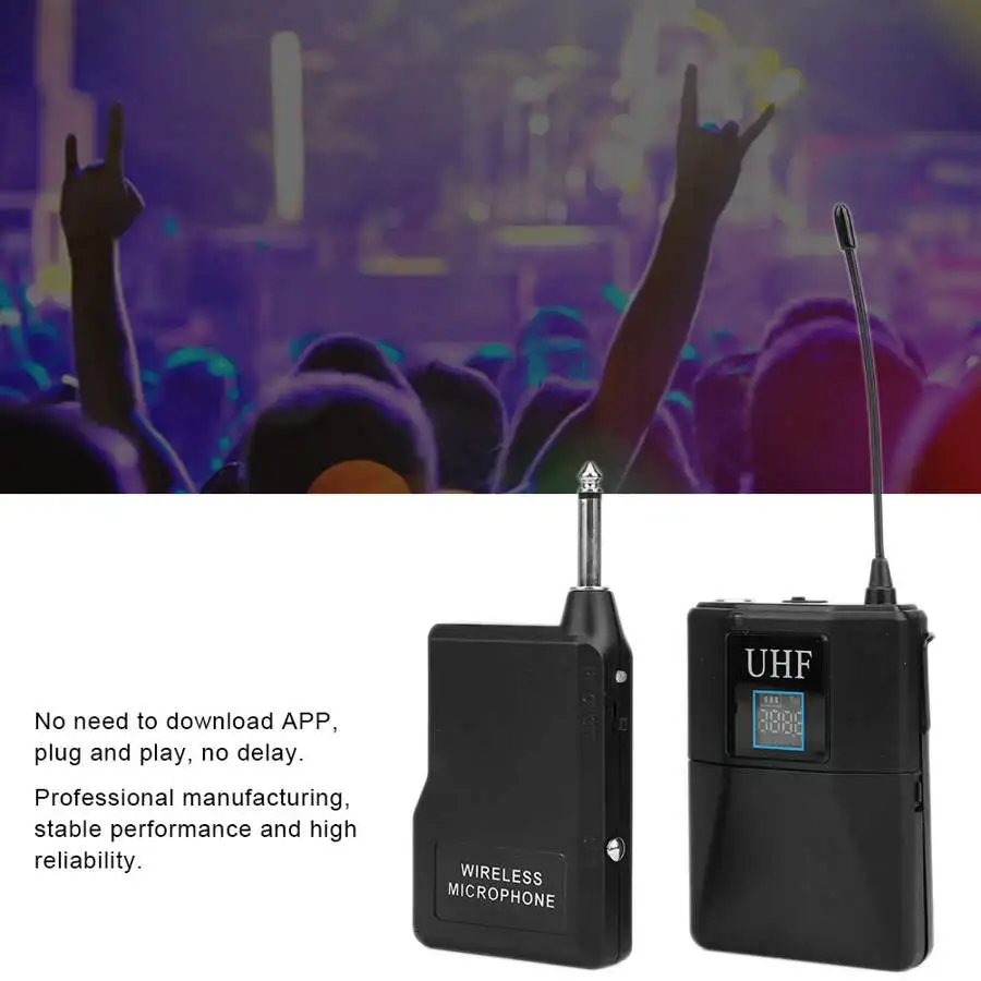 

Portable UHF610-675 MHZ Multifunction Lavalier Wireless Microphone Loudspeaker Frequency Conversion Teaching Wireless Microphone