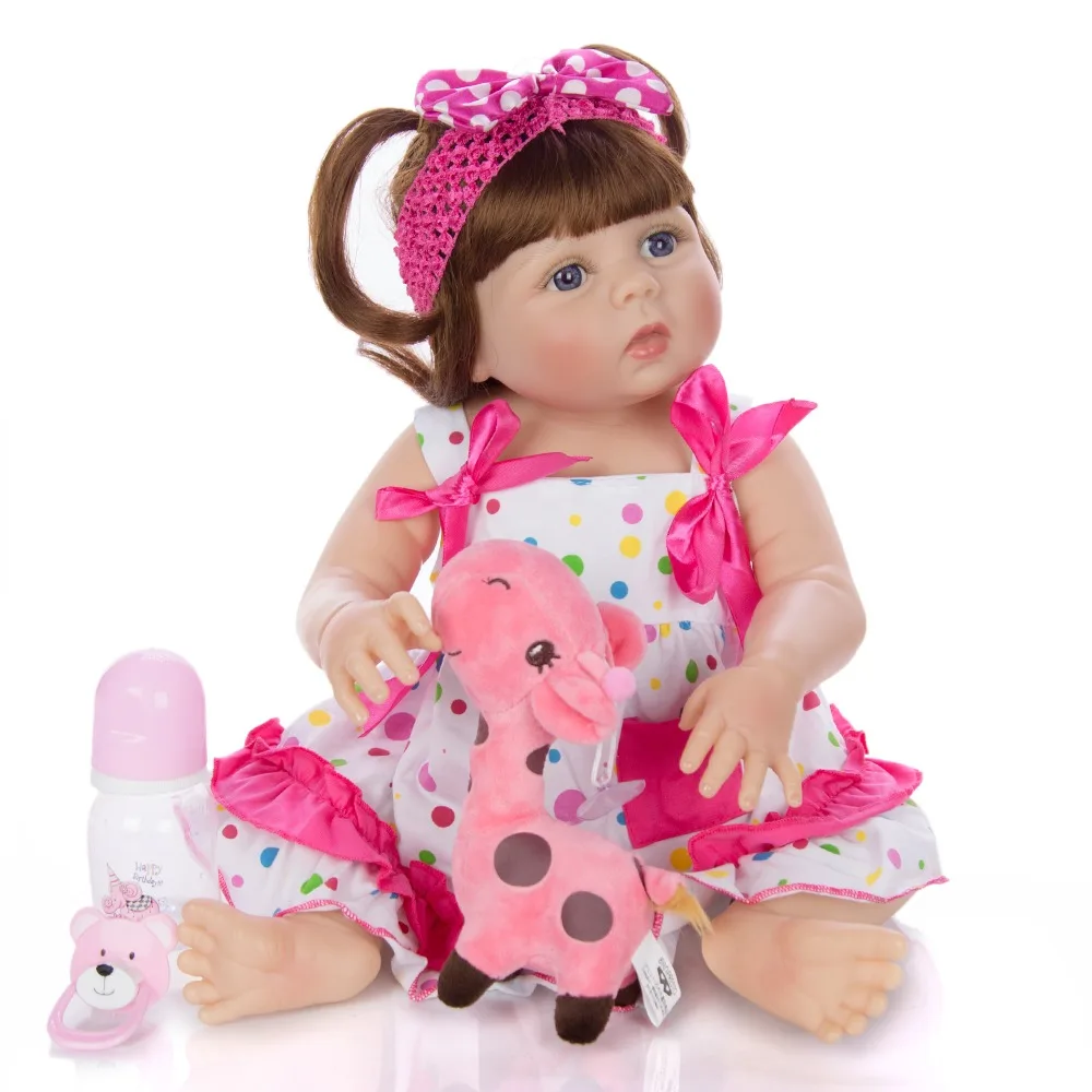 57 см детская кукла игрушка силиконовая для тела Reborn подарок красивая девочка