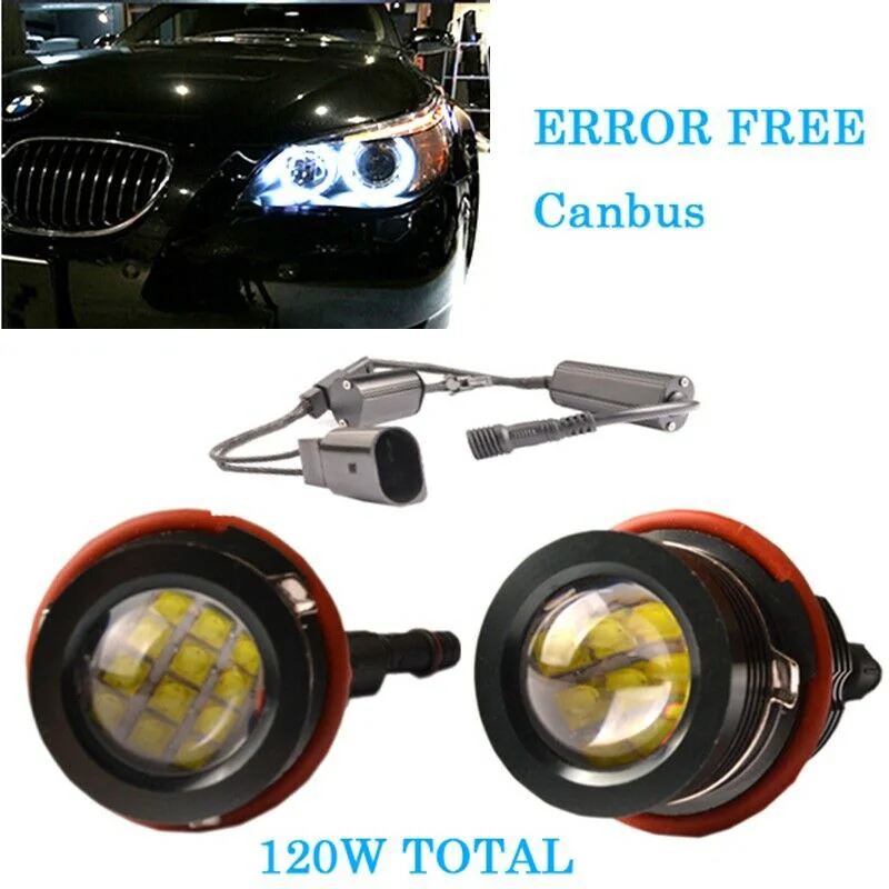 

Replacement Angel Eyes Light Parts Car Auto White For BMW 1-series E87 2004-2007 Set 6000K Xenon