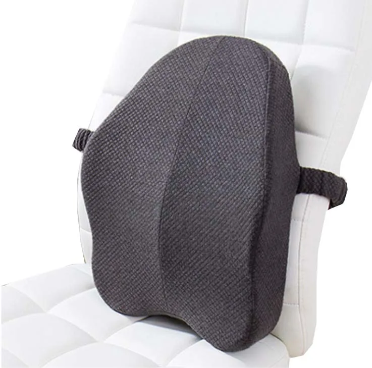 grey back pillow Поясничная поддержка спины хип подушка подушечка пены памяти дышащий чехол подходит для тела кривой эргономичная подушка копчик боль стул подушка - Название цвета: grey back pillow