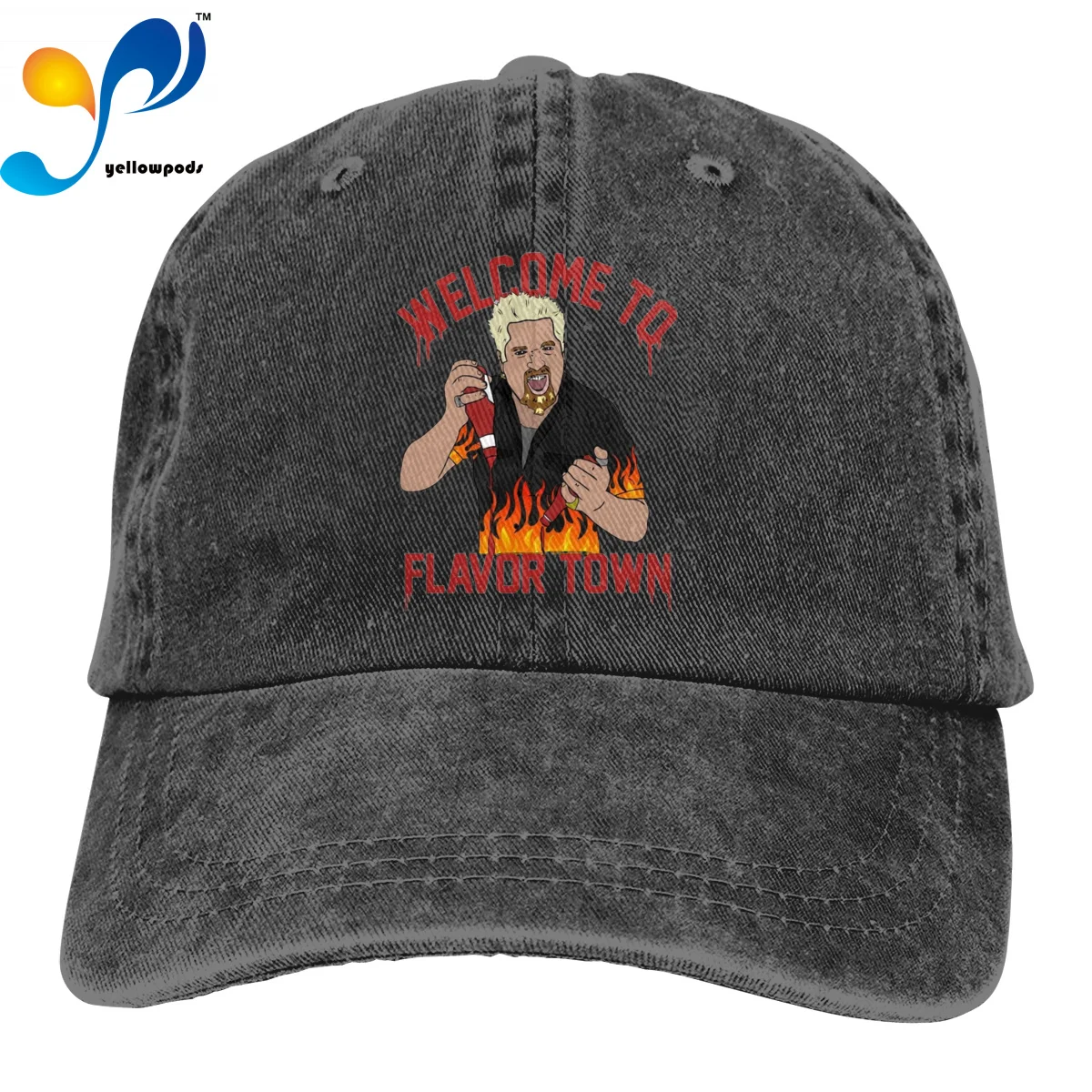 

Бейсболки для активного отдыха с 3D-принтом Добро пожаловать в флавортаун Бейсболки Регулируемая Хип-хоп шляпа