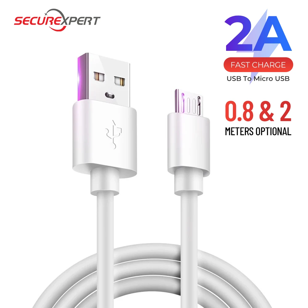 

Micro USB cable 2A 0.8m/2m fast charging data cable, suitable for Android mobile phone data synchronization fast charging cable