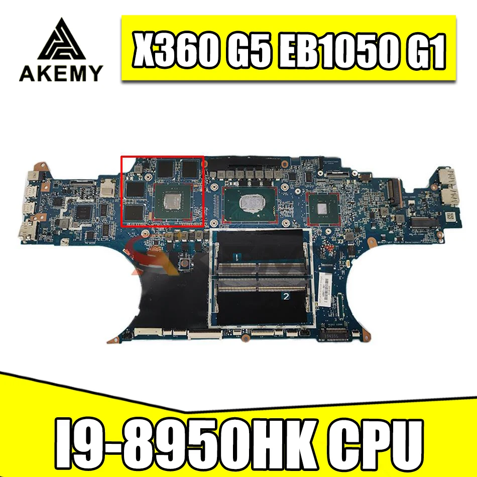 

L47579-601 L47579-001 For HP Zbook Studio X360 G5 EB1050 G1 Laptop Motherboard I9-8950HK CPU DA0XW1MBAI1 Mainboard 100% working