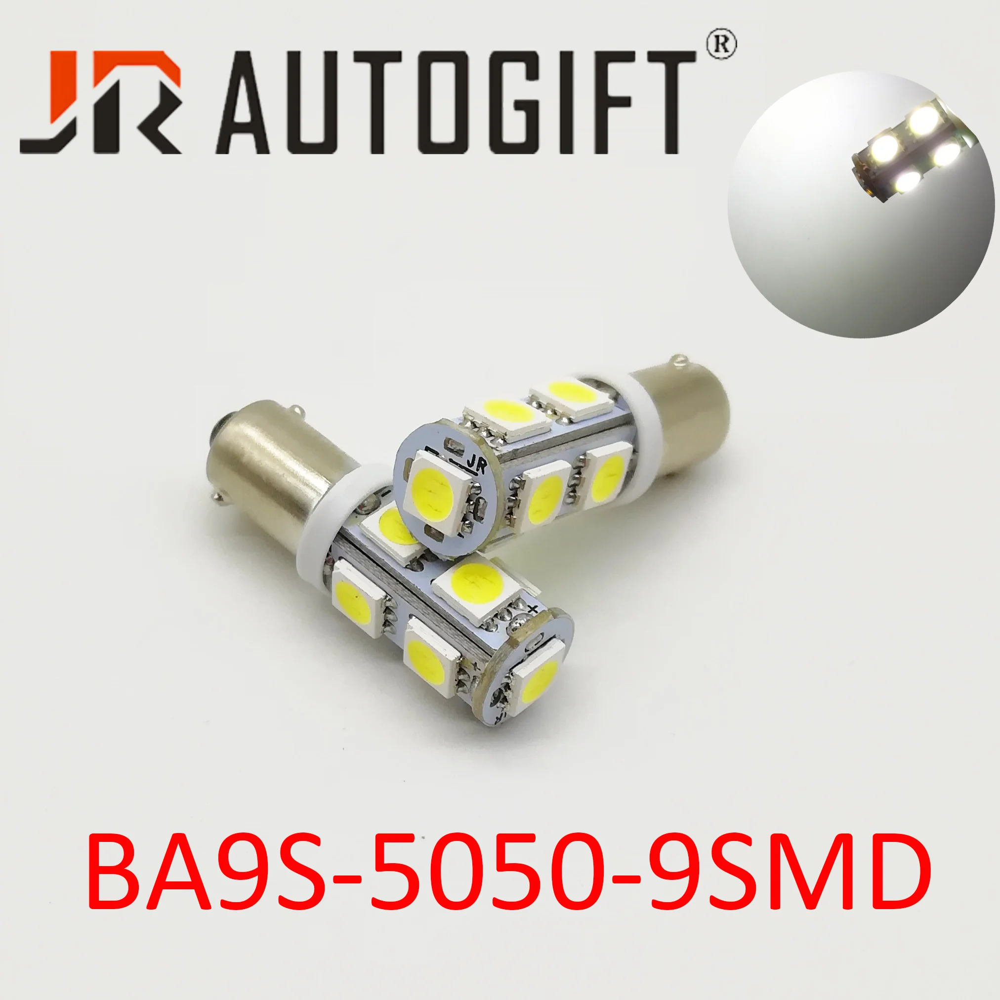 Авто Стайлинг 100 шт./лот Автомобильные светодиодные лампы ba9s 9SMD 5050 T4W 9LED белый