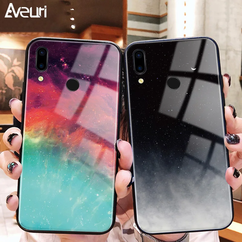 Цветной стеклянный чехол для Huawei Nova 2S 2 Plus 2i 3 3i 5T 5Z 7i 7 SE телефона Honor Play Play3 View 10 20 30 Pro