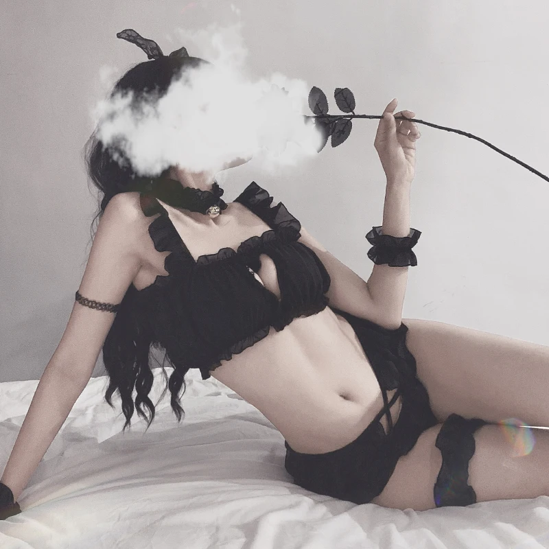 Для женщин сексуальные платья с оборками сексуальное Кукольное белье японский