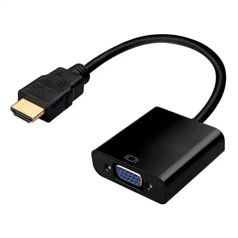 Dhl или ems 100 шт. кабель HDMI-VGA адаптер преобразователь пластиковый пакет белый и