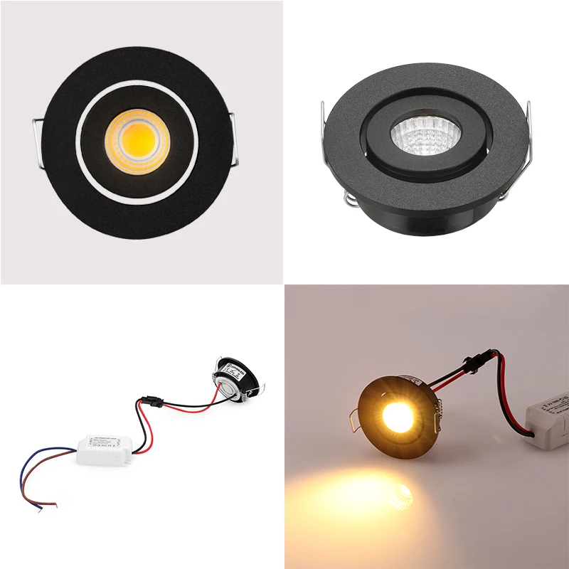 2016 CE ROSH черный цвет 3*1 Вт круглый светодиодный мини светильник cob spo|mini cob|led light