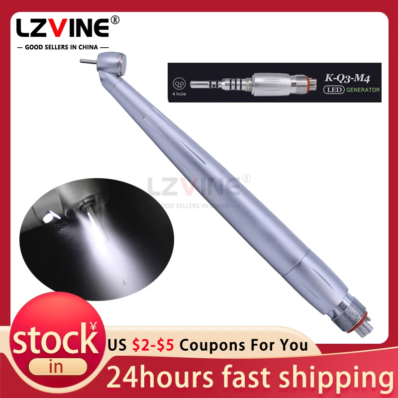 

dental instruments 45 degree contra angle dental LED surgical handpiece / High speed airotor handpiece with coupler instruments