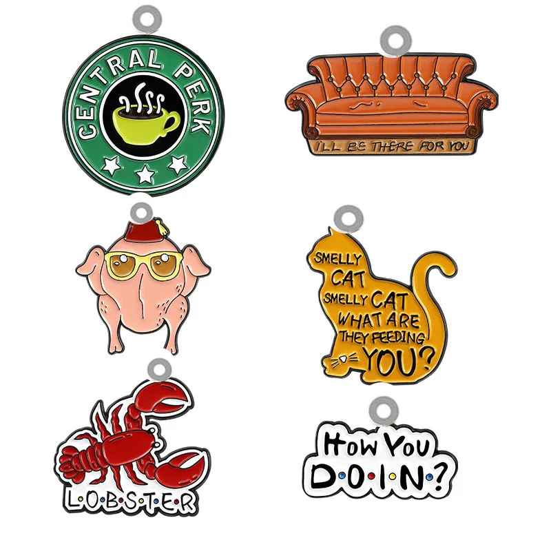 

Classic Acrylic Friends Charms Wholesale Bulk For DIY Earrings Jewelry Memories Movie Series dijes para bisutería 10PCS