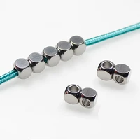 50pcslot 304 stainless steel fine spacer beads 2 3 4 5 6mm hypoallergenic metal loose beads diy jewelry making for women men