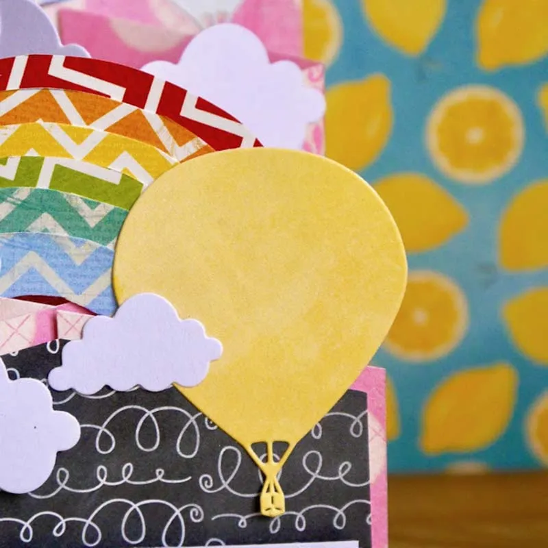 

JC Metal Cutting Dies Hot Air Balloon Cloud DIY for Scrapbooking Cut Card Make Stencil Craft Knife Mold Mould Model Decoration