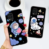 creative astronaut starry universe cartoon phone case for xiaomi mi 10t 11 pro redmi note 7 8 9 10 pro 8t 9t 9s 9a 10