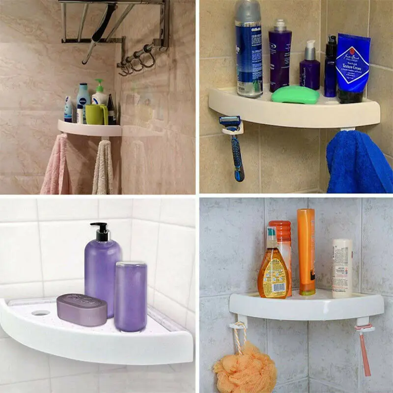 

Bathroom Triangular Shower Shelf Corner Storage Holder Organizer
