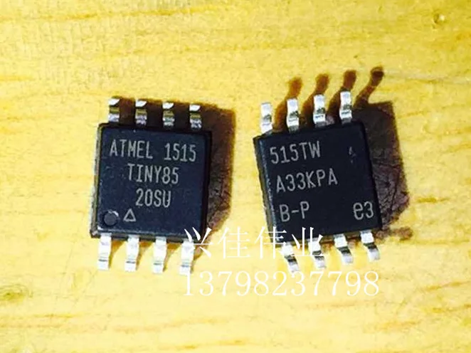 Mxy 1pcs ATTINY85-20SU ATTINY85 TINY85 SOP8 NEW IC MCU 8BIT 8KB FLASH 8SOIC |