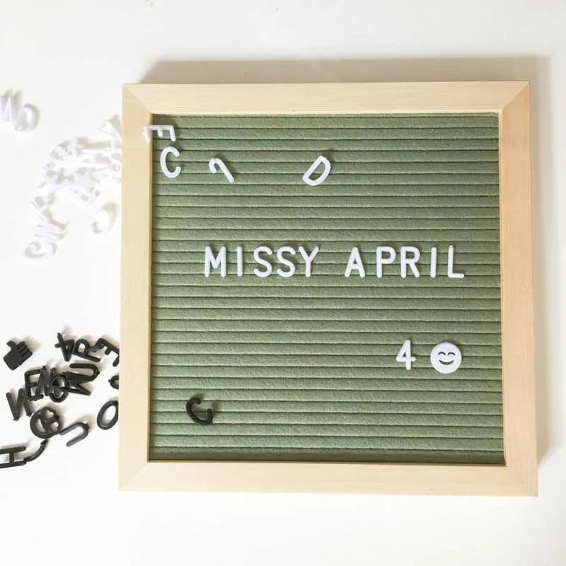 Войлочная доска с надписью деревянная рамка сменные символы цифры персонажи для