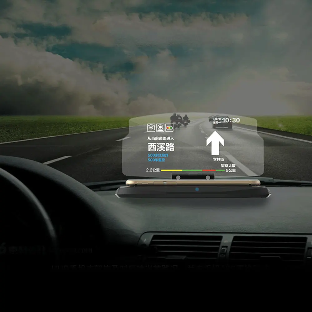 2019 черный телефон HUD Стенд Многофункциональный дисплей на голову Автомобильный gps держатель для автомобиля