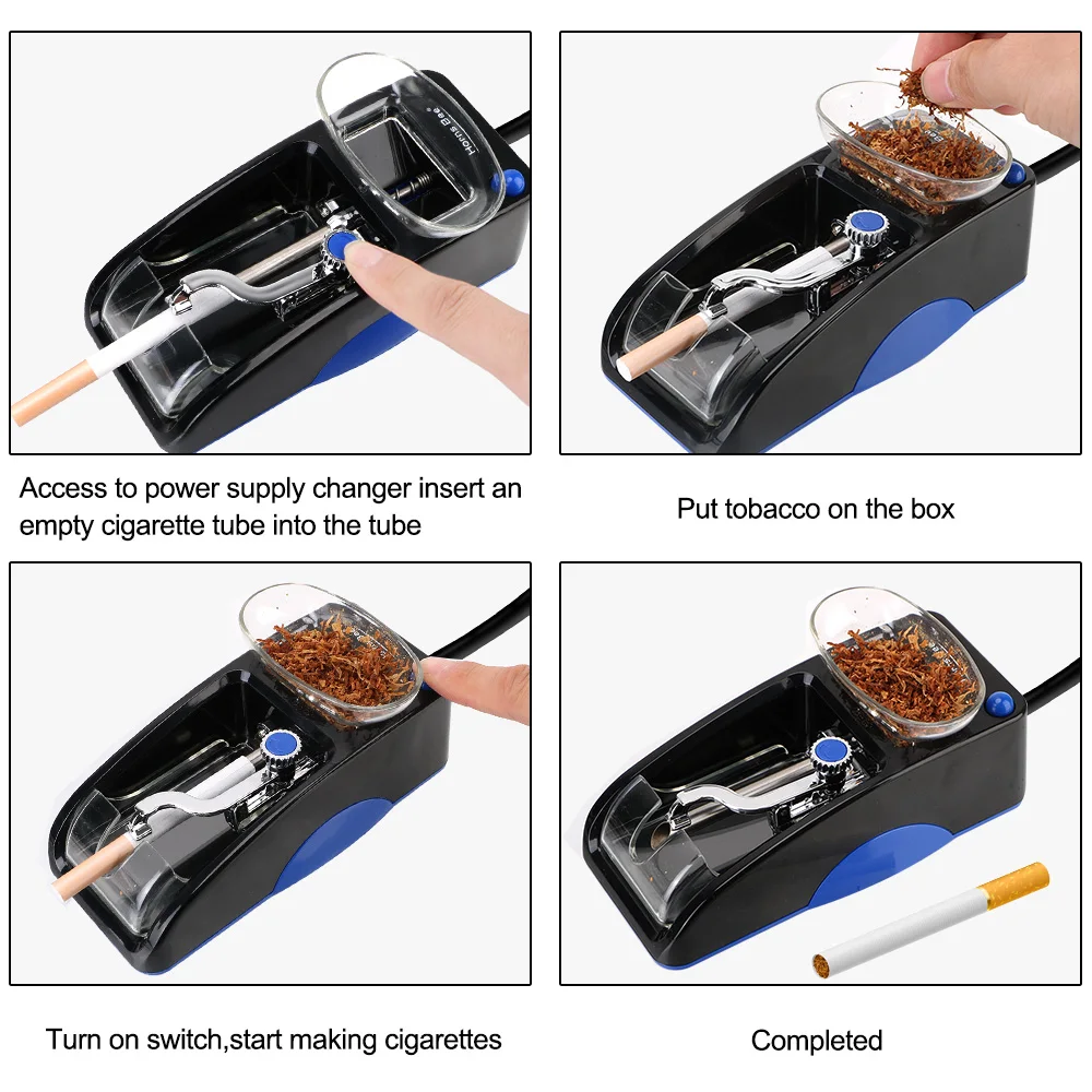Electric Automatic DIY Injector Maker Smoking Tool Accessories Tobacco Roller Cigarette Rolling Machine EU US Plug | Дом и сад