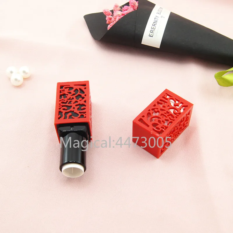 

12.1mm 10/30/50pcs red black hollow empty lipstick tube Lip Balm Container lipstick shell packaging Cosmetics Refillable diy