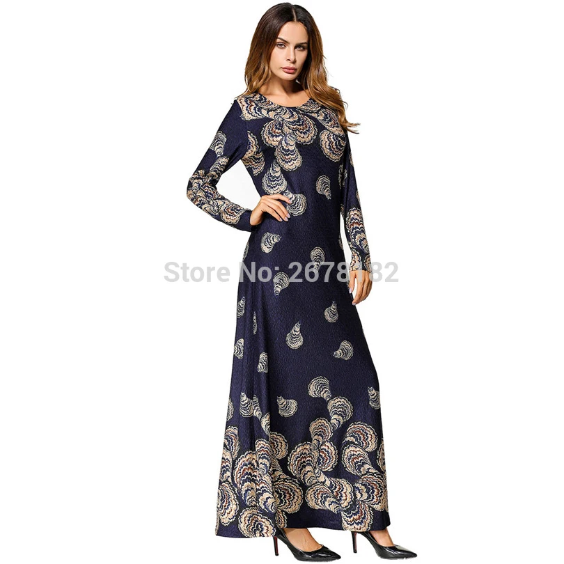 Мусульманская Абая для женщин Кафтан Осень Весна Черное длинное платье Турция