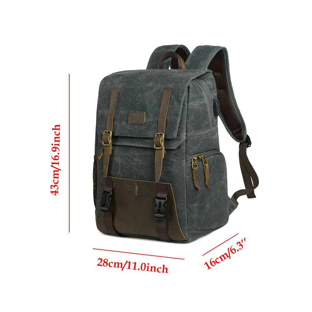 Сумка для камеры путешествий DSLR фотографии водонепроницаемая холщовая сумка на