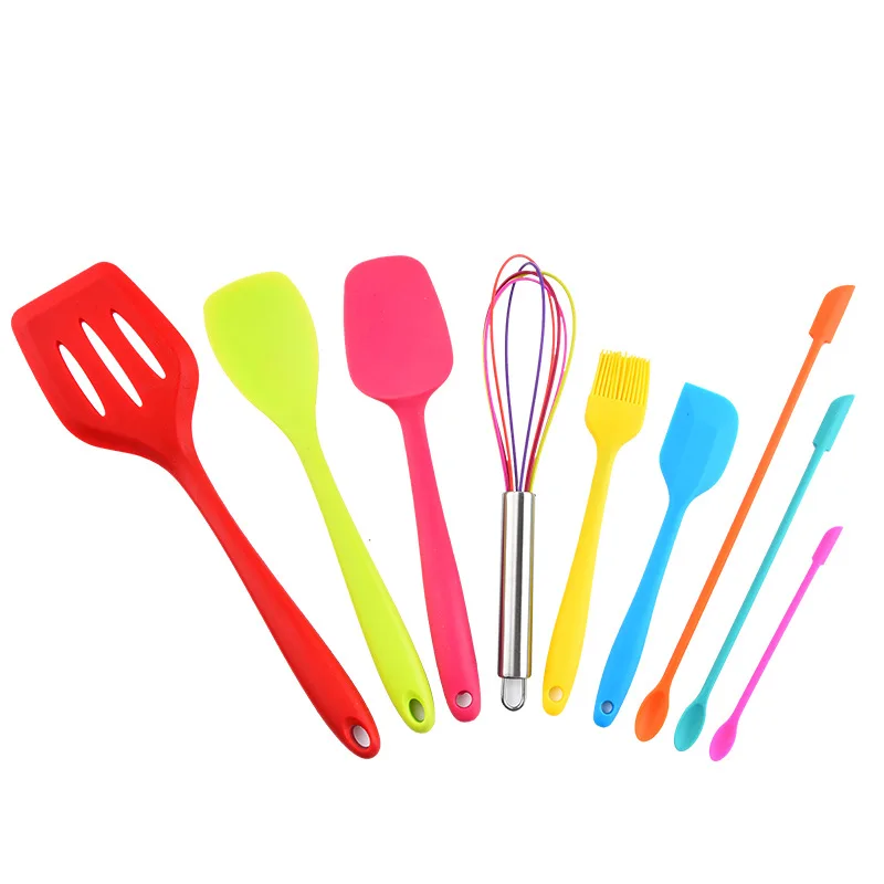 

Cake Tools 9Pcs Silicone Scraper Kitchenware Set Kitchen Baking Creativity Accessories Easy Clean Healthy Material Multi Purpose