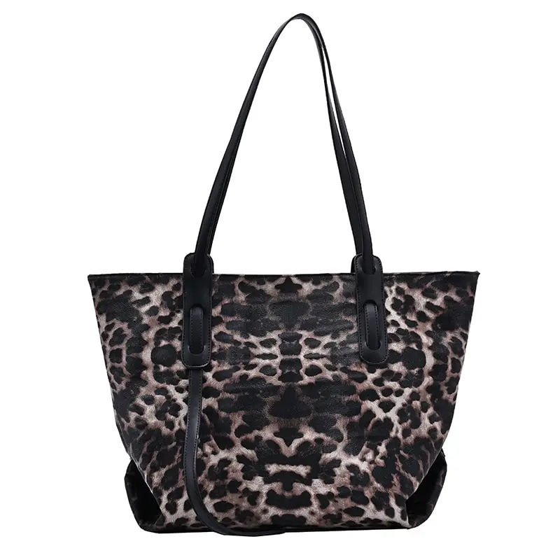 

2pcs/set Large Capacity PU Leather Shoulder Bags Women's Leopard Handbags and Purses 2020 Branded Hand Bag Women Trending Bags