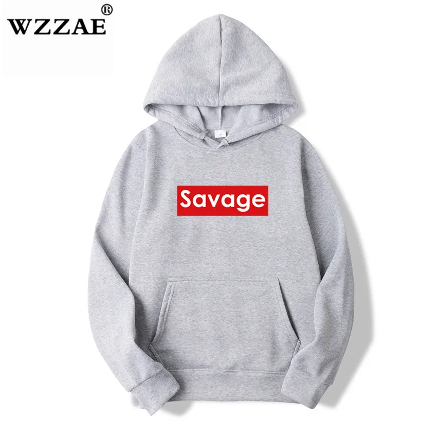 

2020 New Hot Selling Men's Hoodie Savage Letter Printing Fashion Printing Casual Hooded Sweatshirt Men's Hooded Sweatshirt