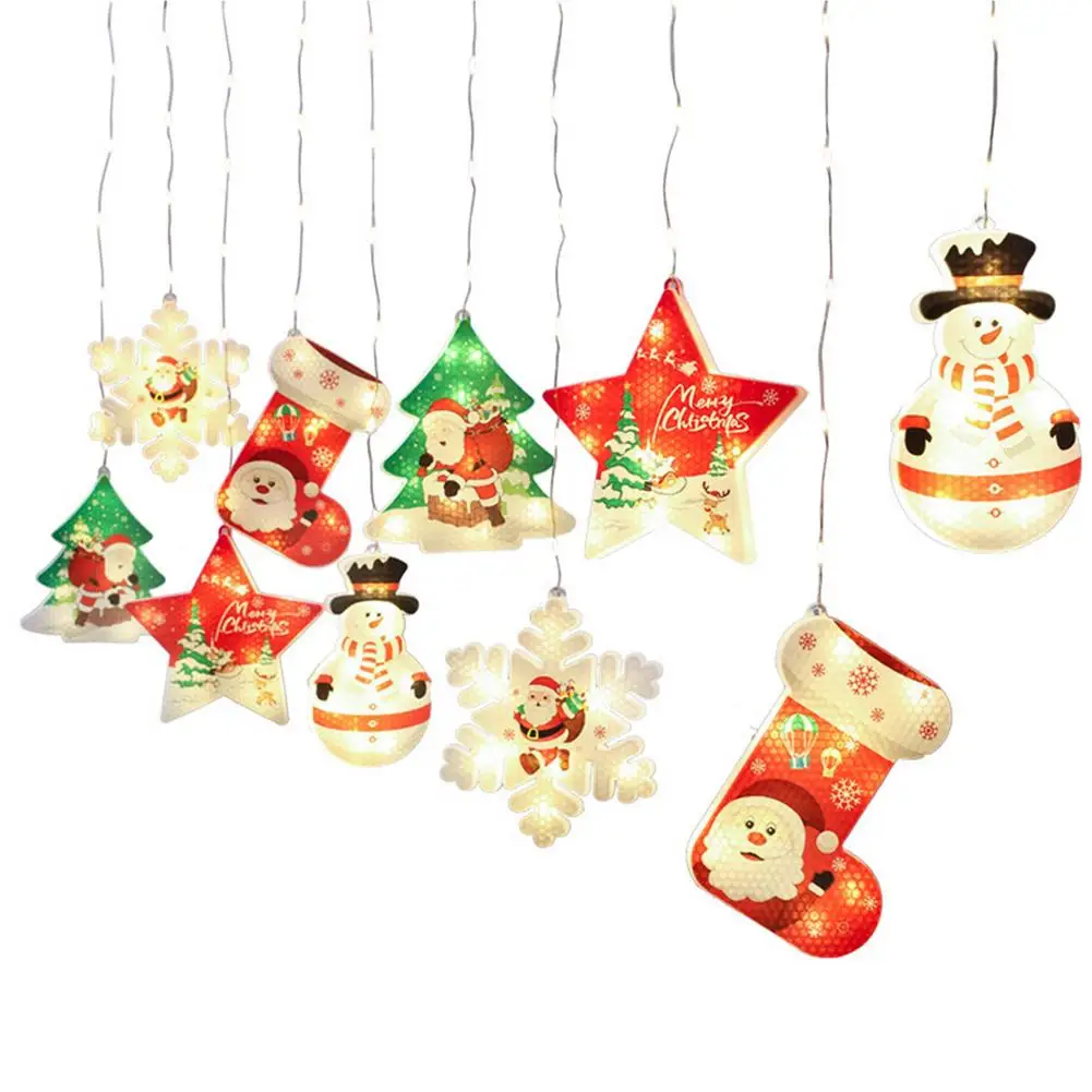 

Santa Claus LED Light Merry Christmas Decorations For Home Christmas Tree Hanging Ornaments Garland Xmas Navidad New Year Gifts