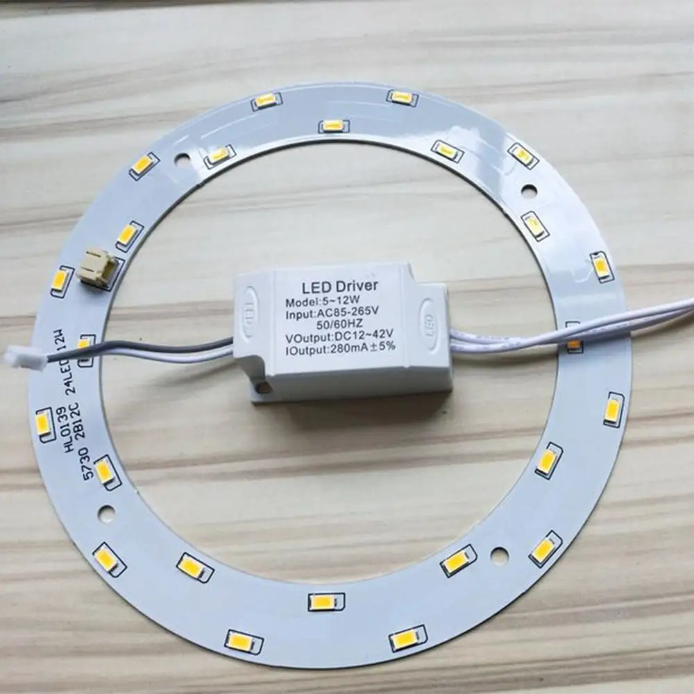 

Светодиодный круглый потолочный светильник, 12 Вт, 220 В перем. Тока, 36 светодиодный s SMD 5730