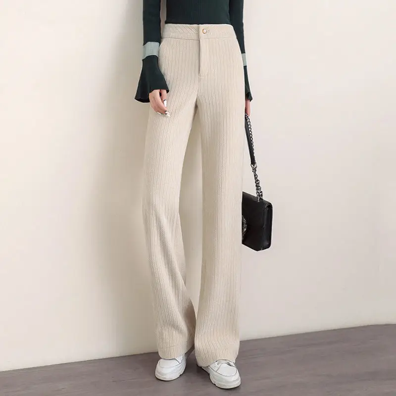 

Women Pants Plus 2021 Loose High Waist Straight Casual Pants Trousers Pantalones De Mujer