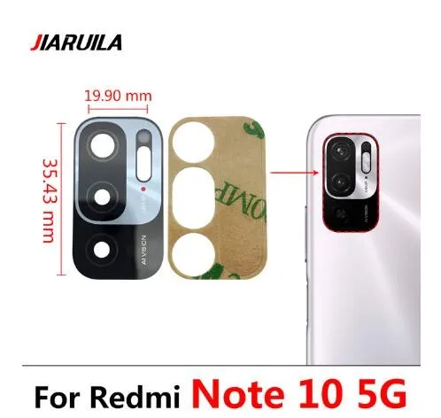 Стеклянный объектив задней камеры 2 шт./лот с клейкой наклейкой для Xiaomi Redmi K20 Note 10