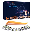 Автомобильные светодиодные лампы 8 шт. для Toyota Camry 40 XV40 2007 2008 2009 2010 2011, лампа для чтения в салоне, аксессуары для освещения в багажнике