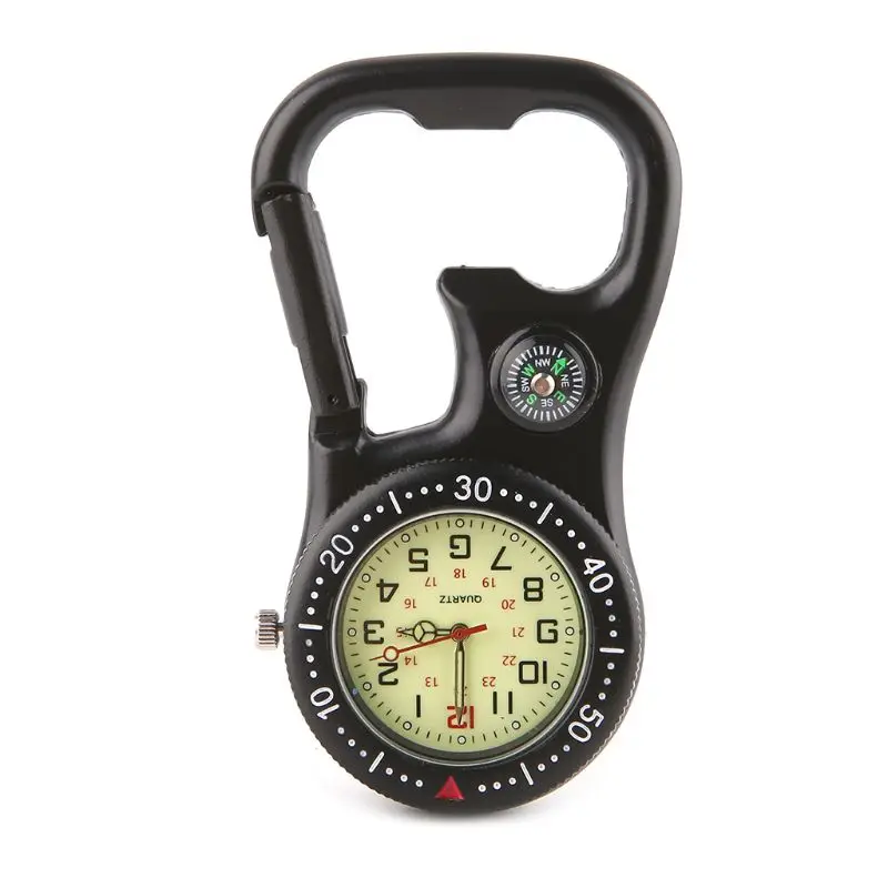 Альпинистский карабин светящиеся часы висят пряжка компас открывалка для