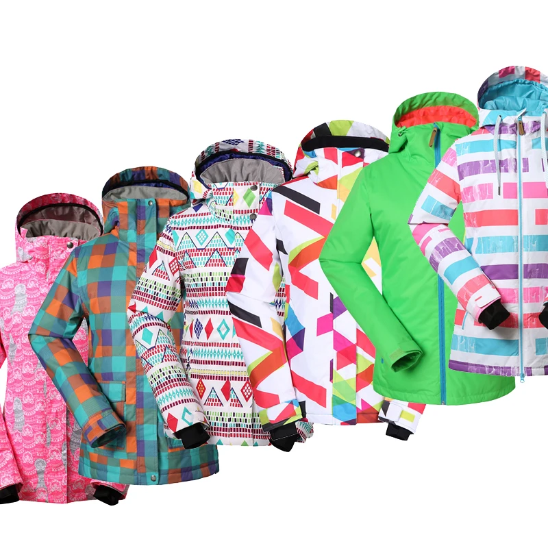 Яркий блестящий женский зимний костюм GS одежда для девушек лыжная куртка