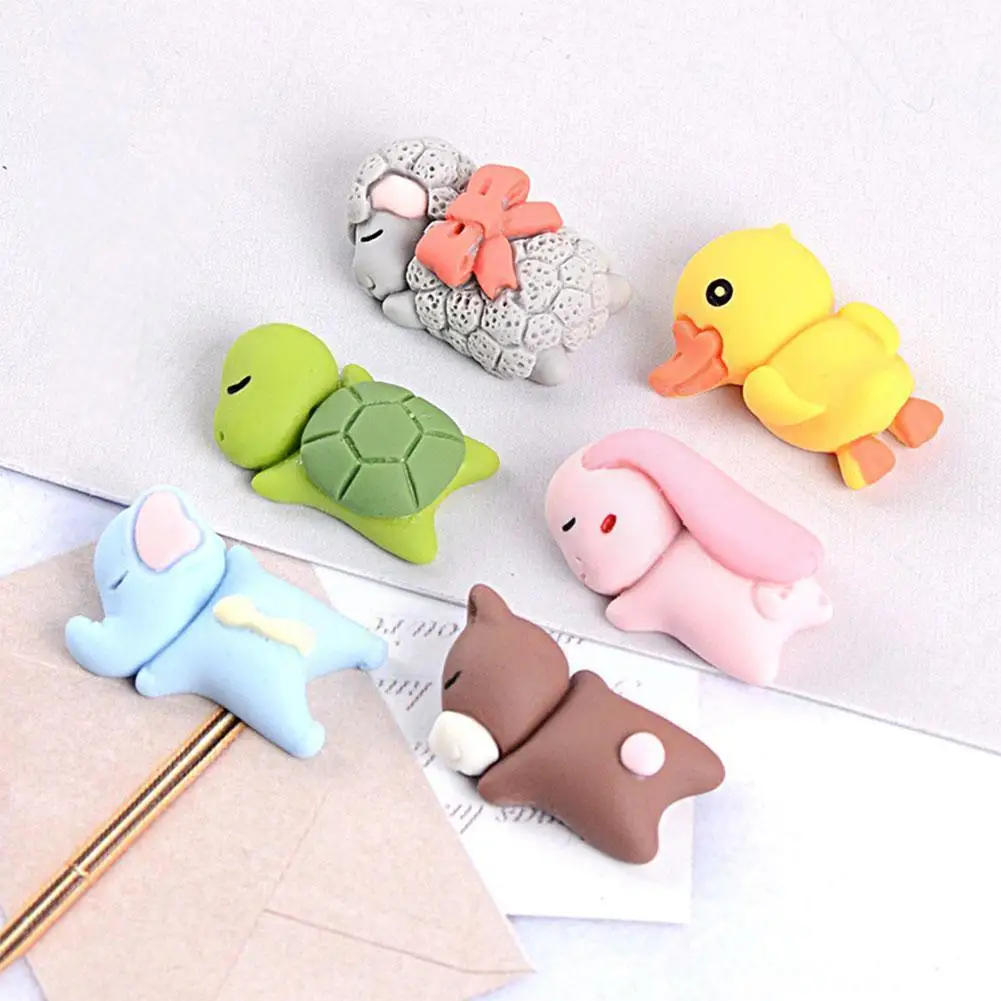 

10pcs/lot Mini Cartoon Sleeping Animal Kids Cute Phone Scrapbook Diy Handmade Brooch Materials Accessories Craft Makin H5a3