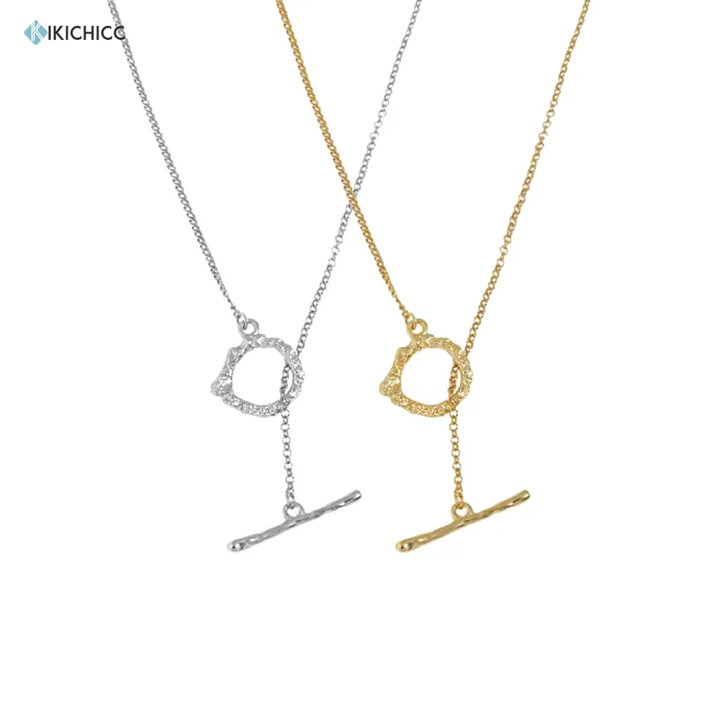 

KIKICHICC 100% 925 Sterling Silver Long Chain Clasp Women Luxury Jewelry Party Rock Punk 2021 Choker Irregular Party Jewels